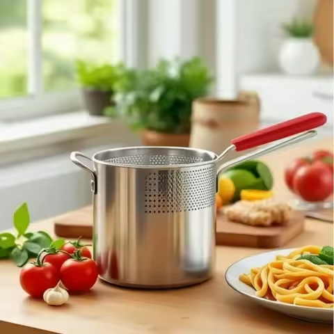 Shopitarium™ Stainless Steel Deep Fryer with Filter Basket Shopitarium